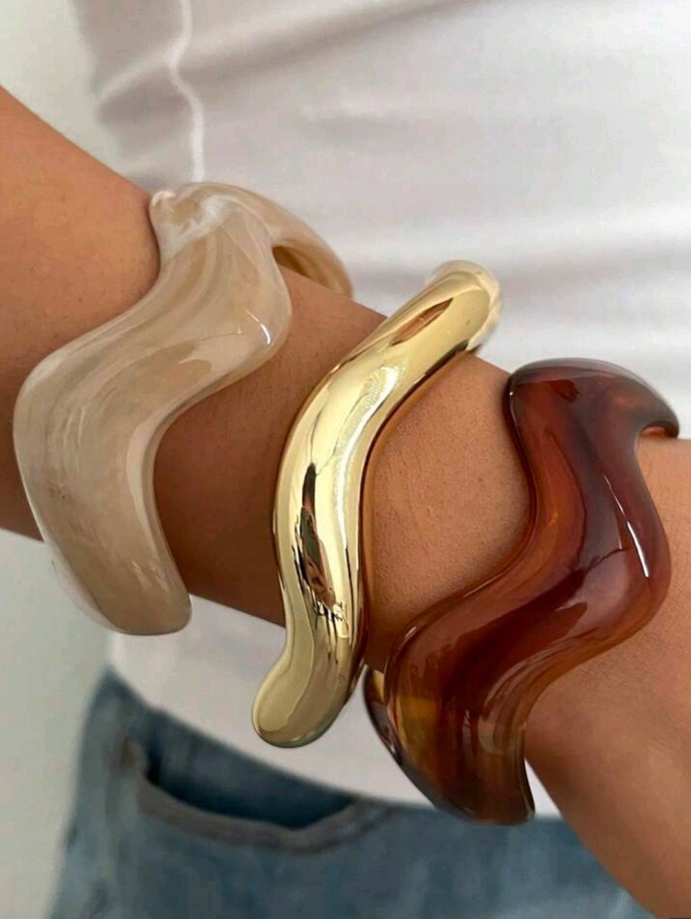 Set Of 3 Irregular Bracelets